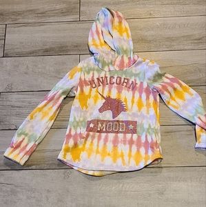 🐧 Unicorn Mood tie dye Rainbow Girls hoodie🍉🌻🎠 🌸 🍀 ✨️ 🏵💫🧋☃️🪻🍍🍓🦉